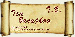 Tea Bačujkov vizit kartica